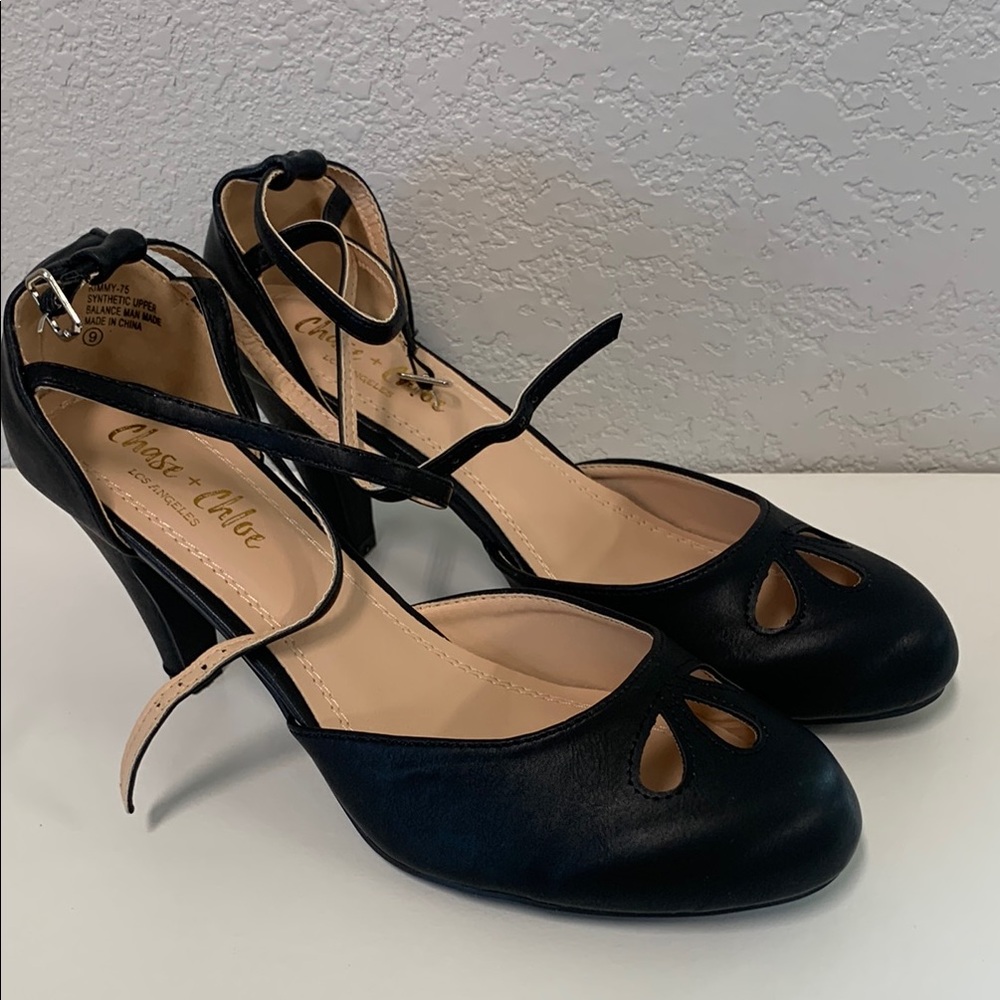 NWOT Chase + Chloe Black Women's Heels Size 9
